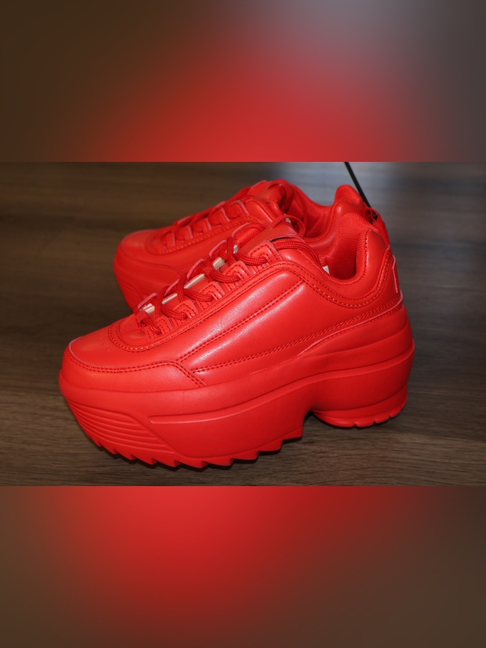 Cherry Rec League Platform Sneakers size 5